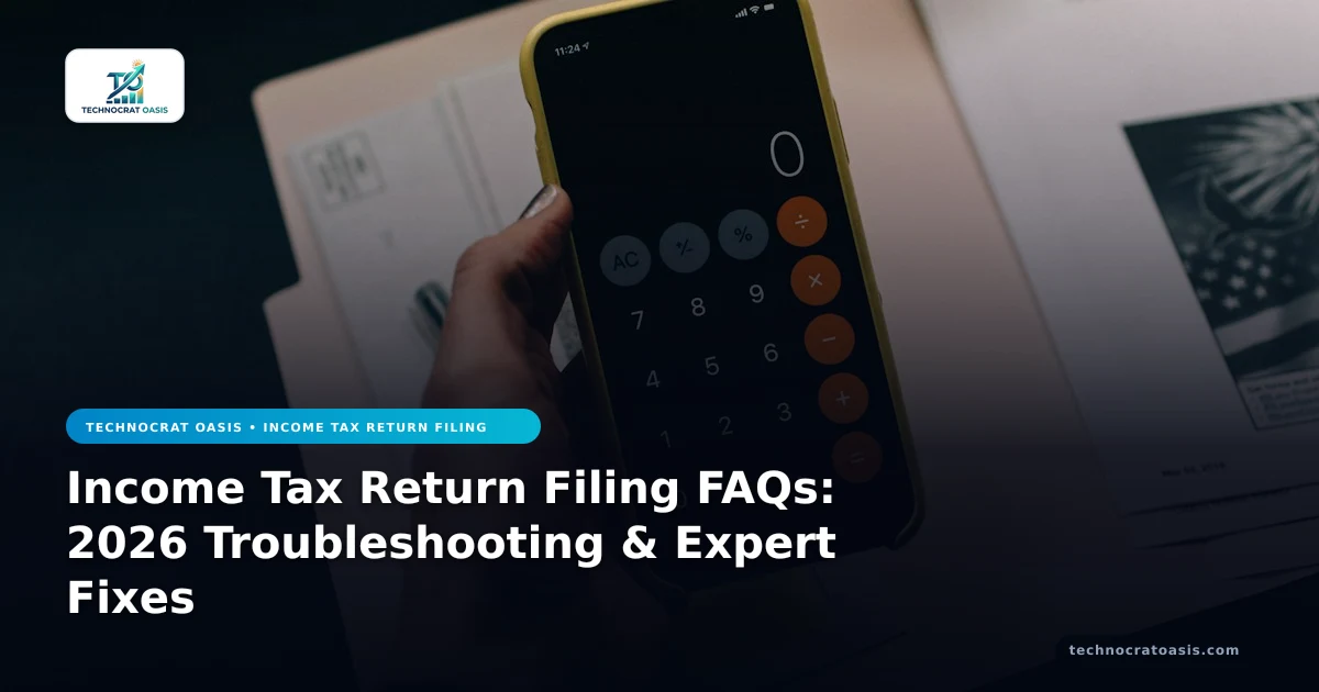 Income Tax Return Filing FAQs: 2026 Troubleshooting & Expert Fixes