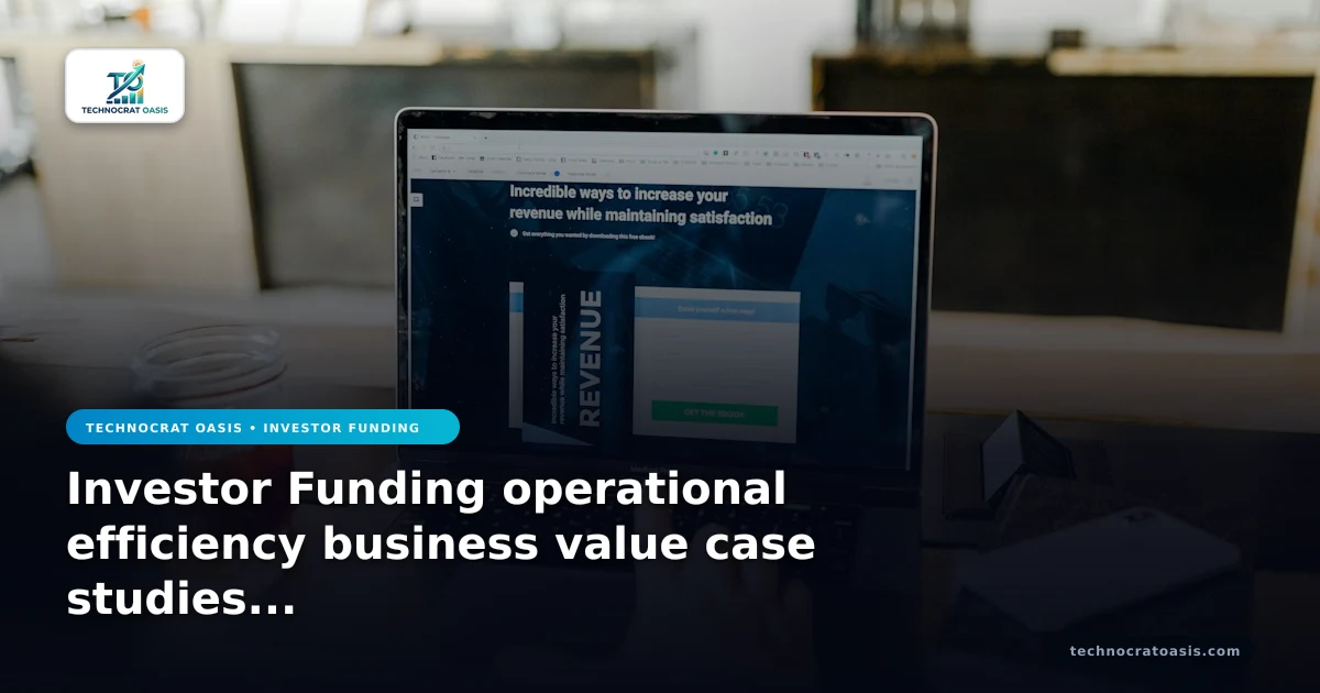Investor Funding operational efficiency business value case studies 2026