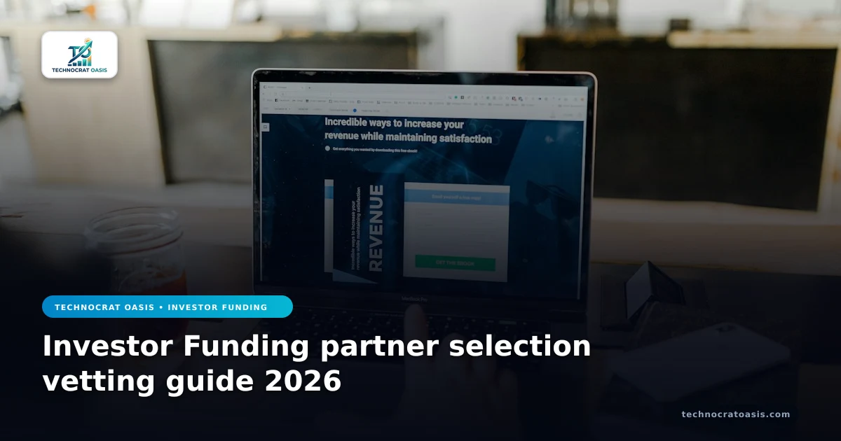 Investor Funding partner selection vetting guide 2026