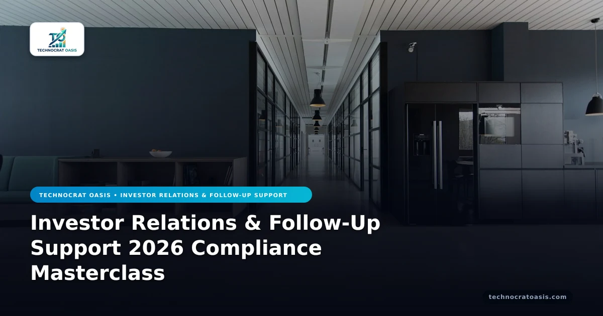 Investor Relations & Follow-Up Support 2026 Compliance Masterclass
