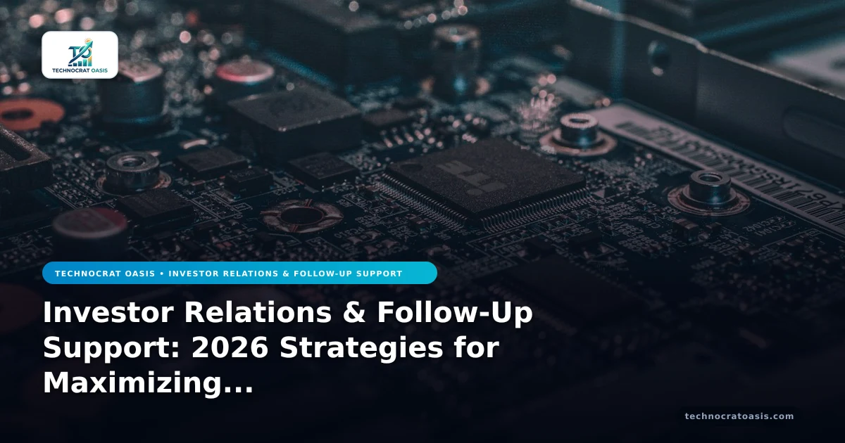 Investor Relations & Follow-Up Support: 2026 Strategies for Maximizing Business Value & Operational Efficiency