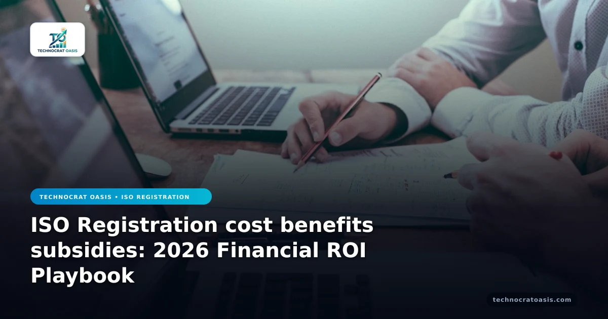 ISO Registration cost benefits subsidies: 2026 Financial ROI Playbook