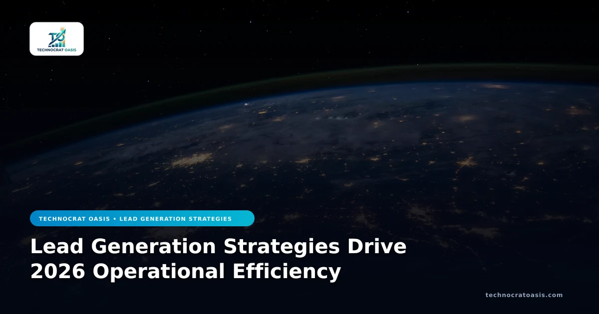 Lead Generation Strategies Drive 2026 Operational Efficiency