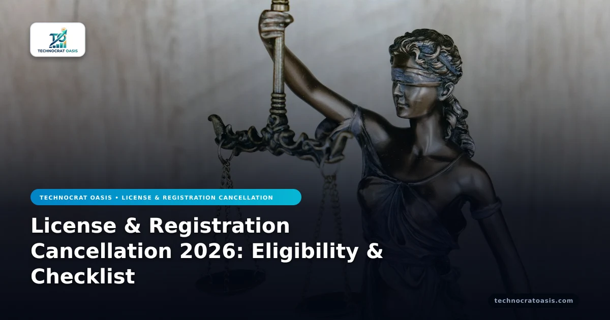 License & Registration Cancellation 2026: Eligibility & Checklist