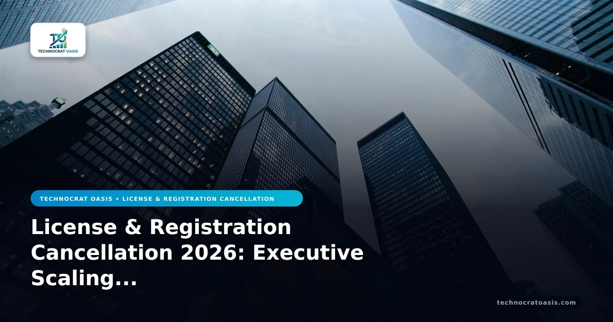 License & Registration Cancellation 2026: Executive Scaling Playbook