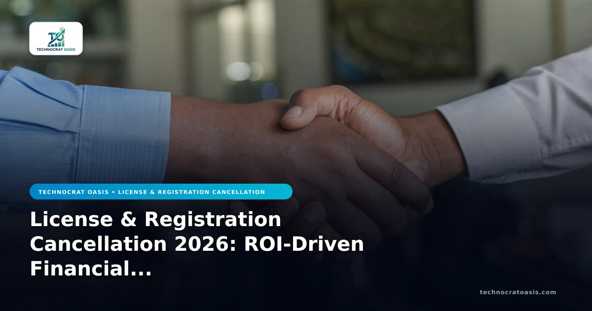License & Registration Cancellation 2026: ROI-Driven Financial Strategies