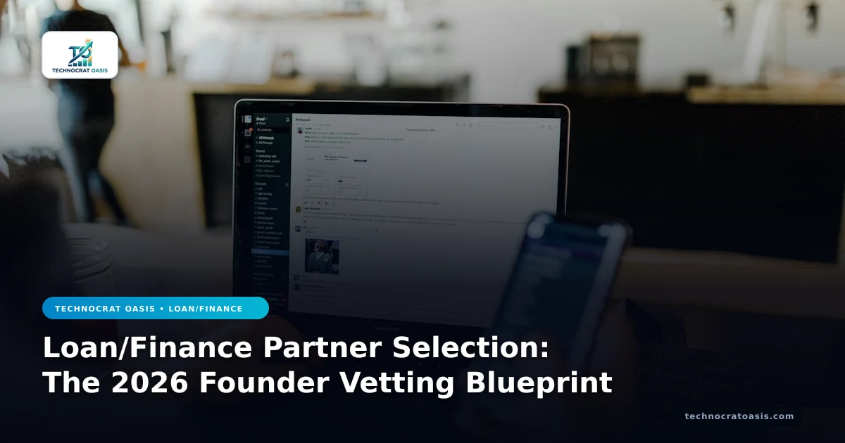 Loan/Finance Partner Selection: The 2026 Founder Vetting Blueprint