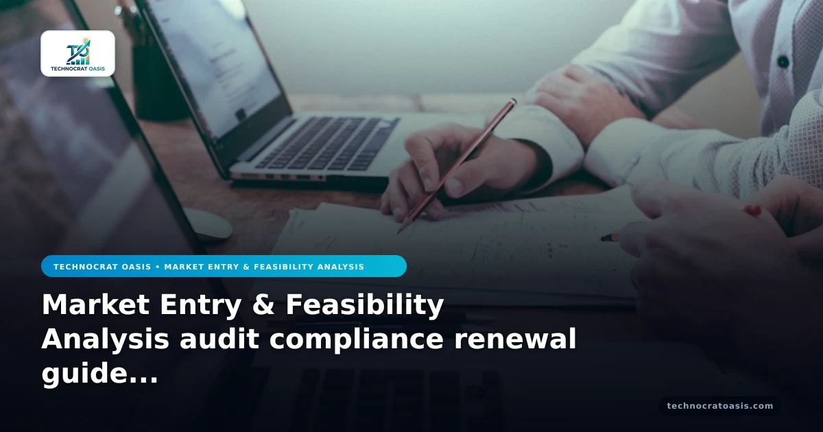 Market Entry & Feasibility Analysis audit compliance renewal guide 2026