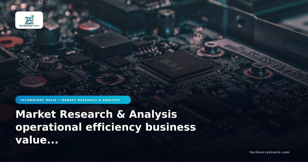 Market Research & Analysis operational efficiency business value 2026