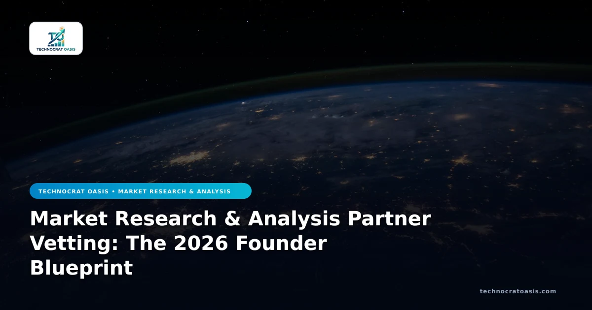 Market Research & Analysis Partner Vetting: The 2026 Founder Blueprint