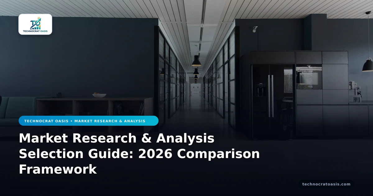 Market Research & Analysis Selection Guide: 2026 Comparison Framework