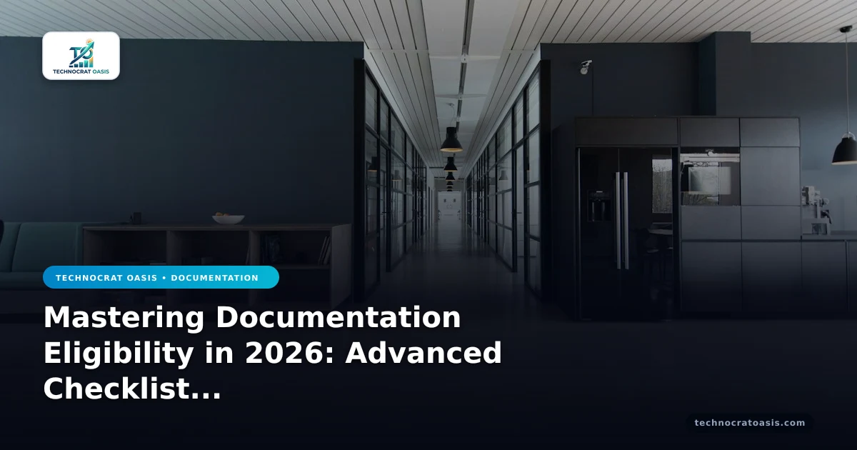 Mastering Documentation Eligibility in 2026: Advanced Checklist & Compliance