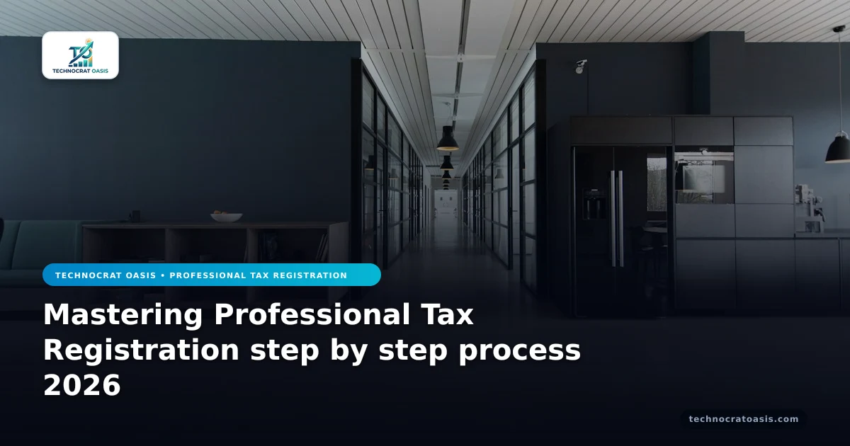 Mastering Professional Tax Registration step by step process 2026