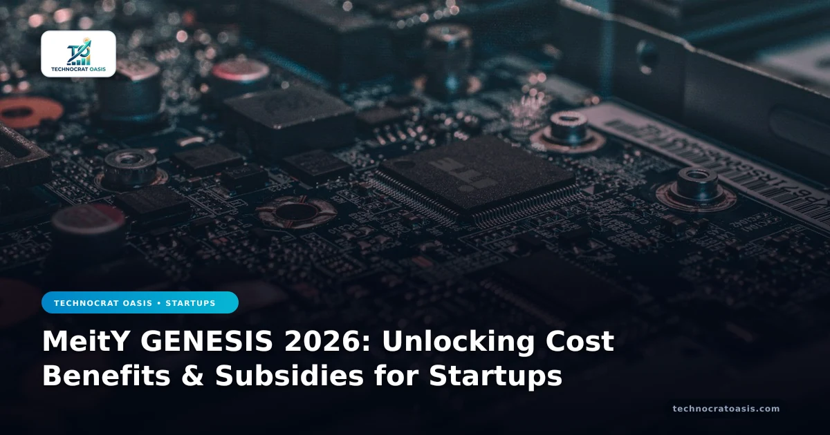 MeitY GENESIS 2026: Unlocking Cost Benefits & Subsidies for Startups