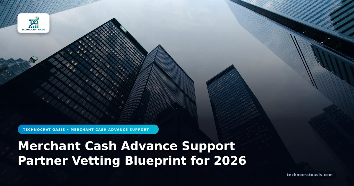 Merchant Cash Advance Support Partner Vetting Blueprint for 2026
