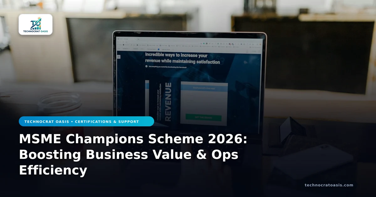MSME Champions Scheme 2026: Boosting Business Value & Ops Efficiency