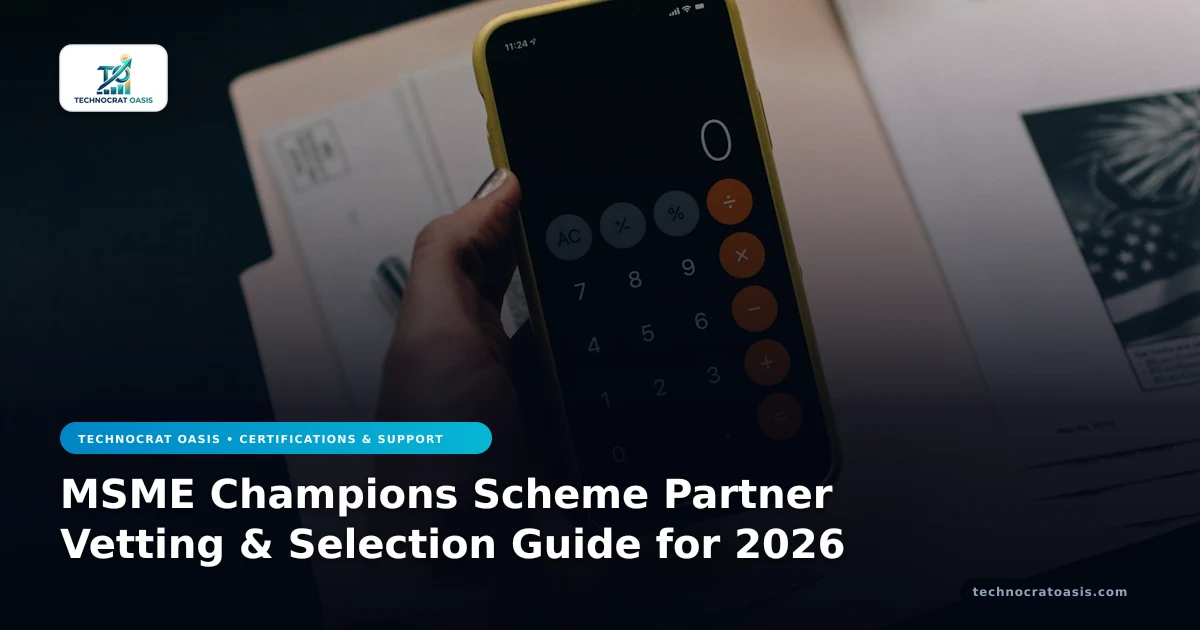 MSME Champions Scheme Partner Vetting & Selection Guide for 2026
