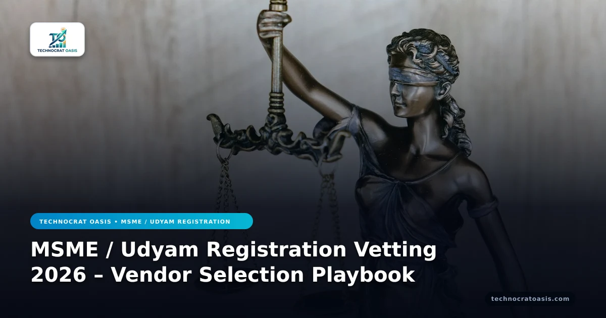 MSME / Udyam Registration Vetting 2026 – Vendor Selection Playbook