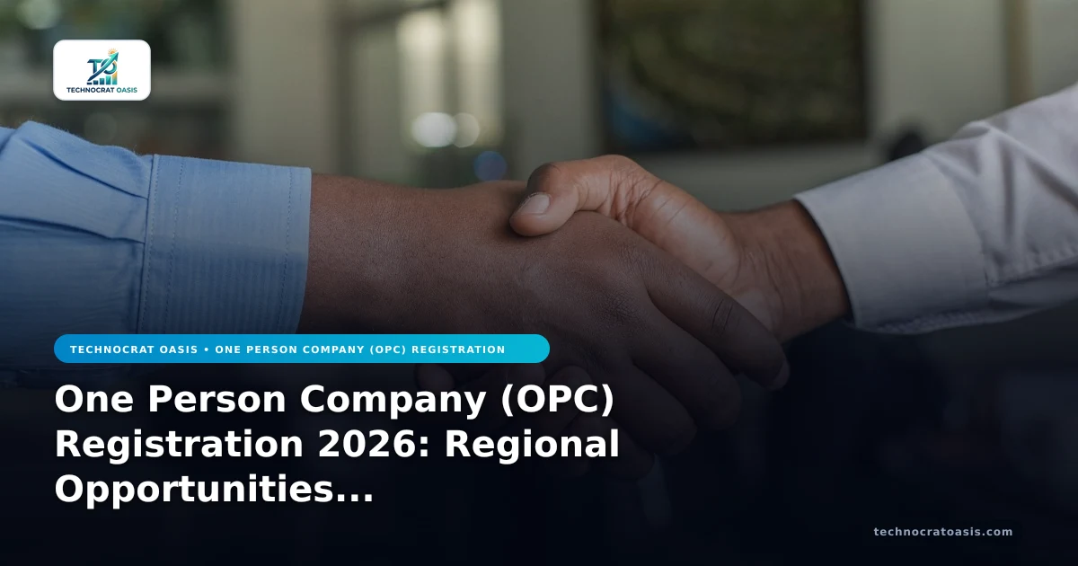 One Person Company (OPC) Registration 2026: Regional Opportunities & Expansion Strategies