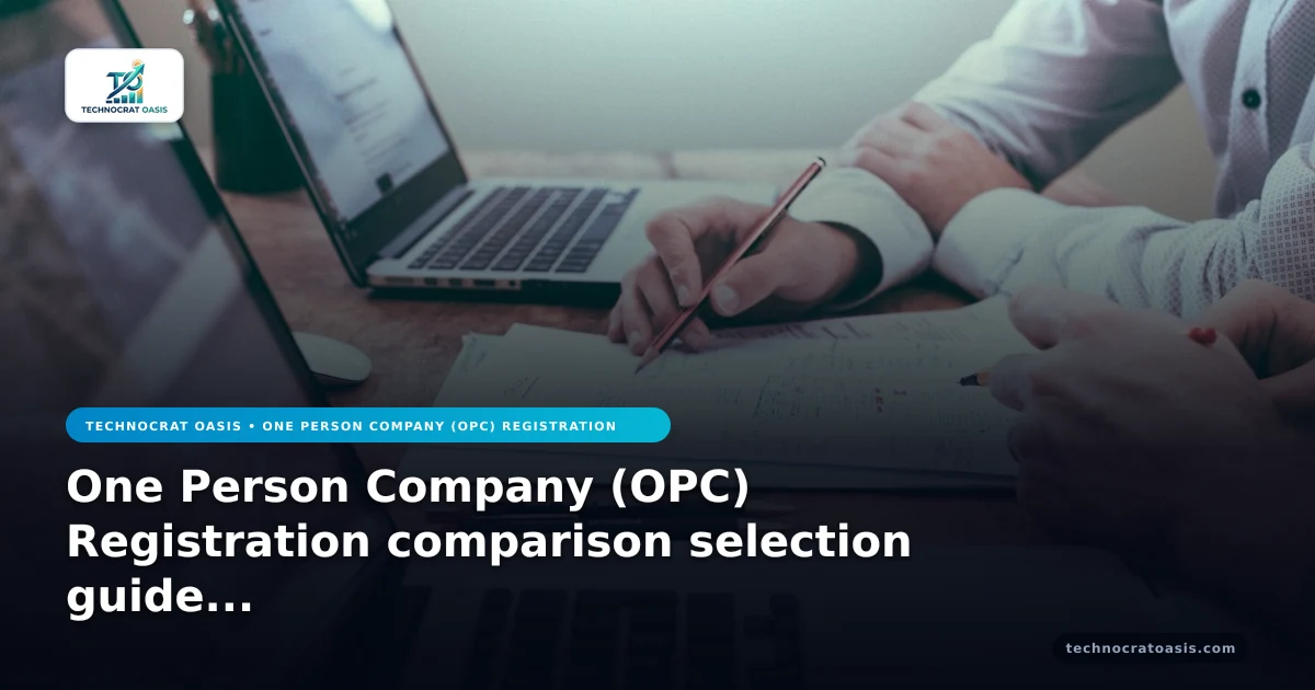 One Person Company (OPC) Registration comparison selection guide 2026