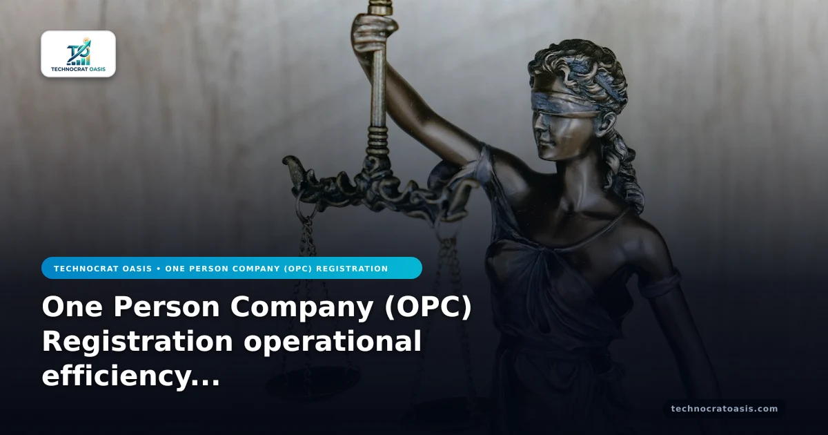 One Person Company (OPC) Registration operational efficiency business value 2026 insights
