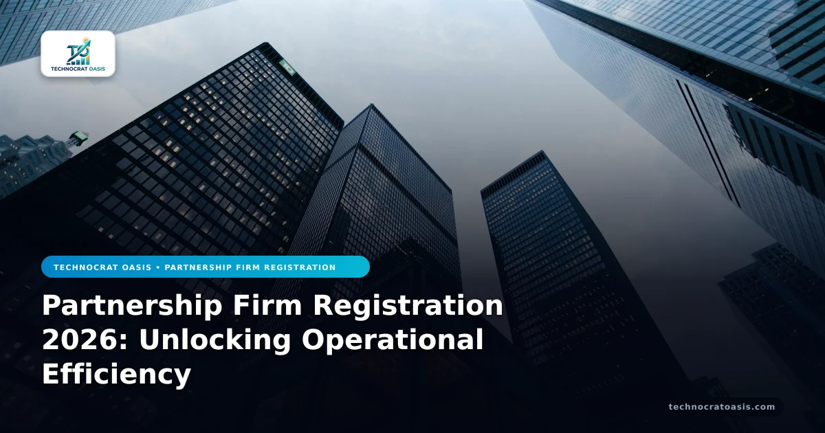 Partnership Firm Registration 2026: Unlocking Operational Efficiency