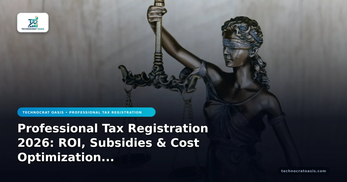 Professional Tax Registration 2026: ROI, Subsidies & Cost Optimization Strategies