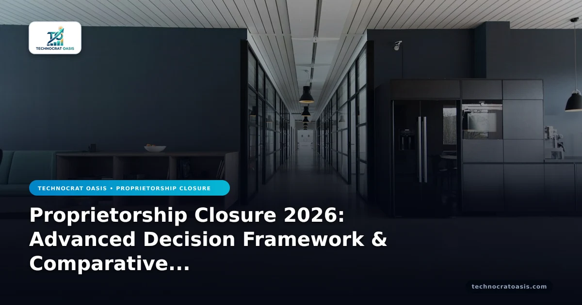 Proprietorship Closure 2026: Advanced Decision Framework & Comparative Selection Guide