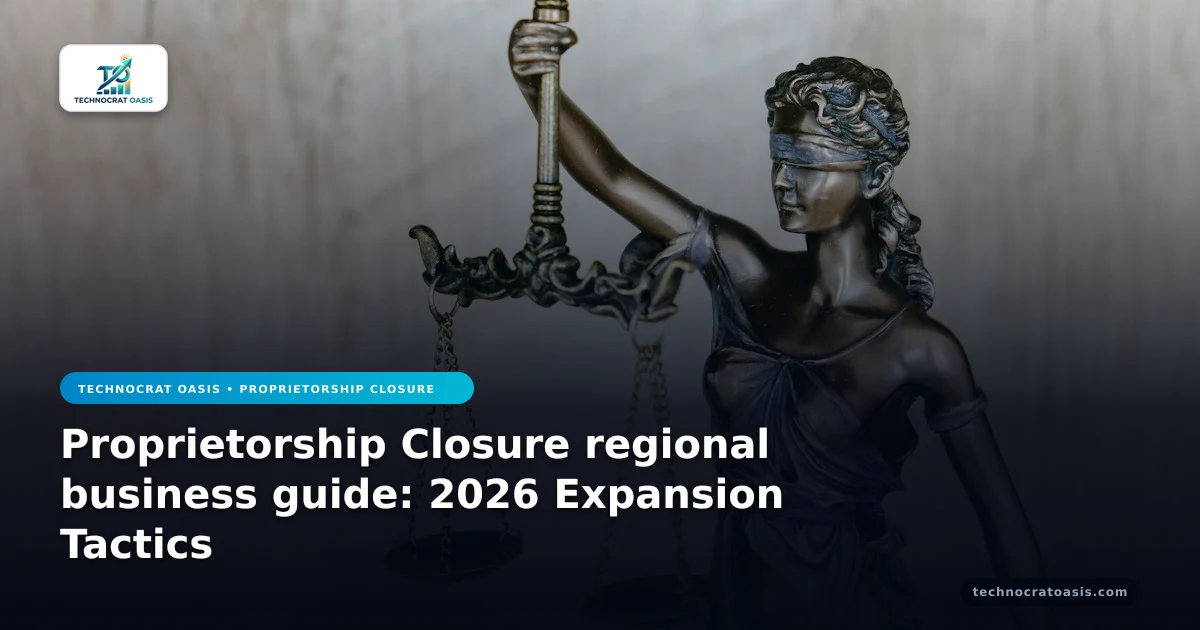 Proprietorship Closure regional business guide: 2026 Expansion Tactics