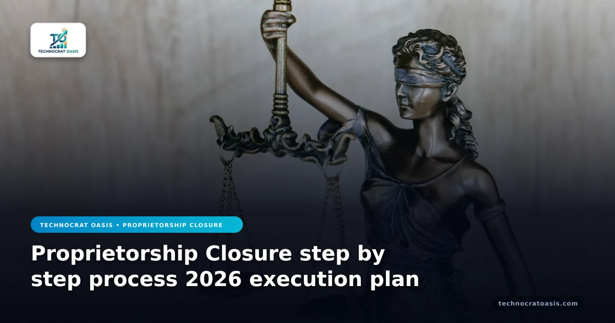Proprietorship Closure step by step process 2026 execution plan