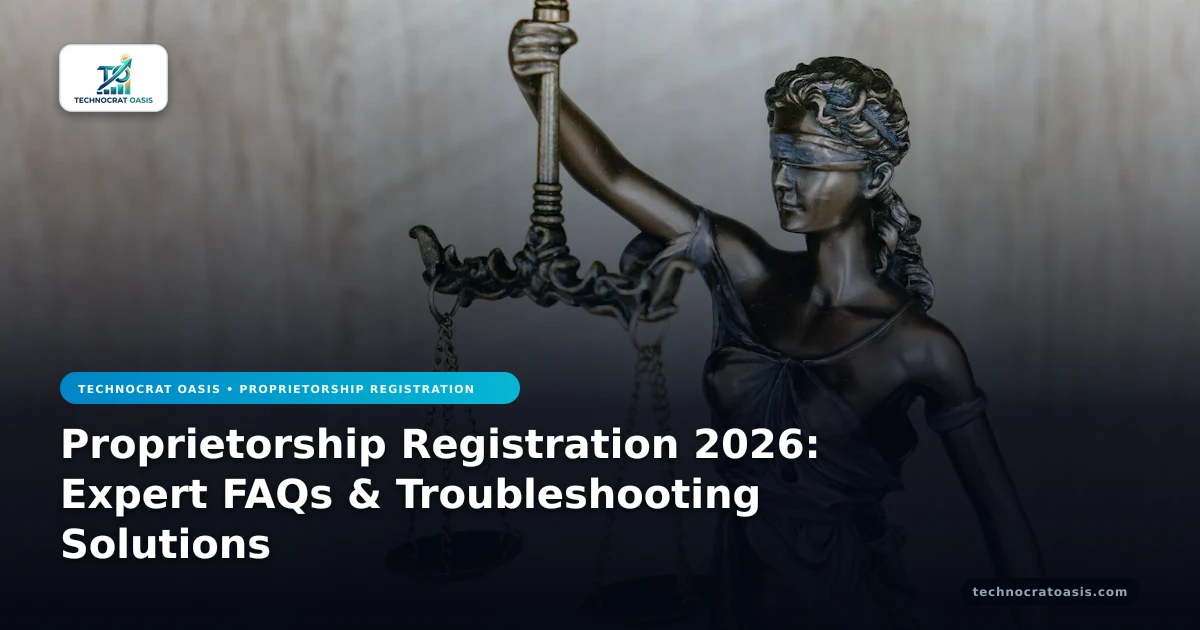 Proprietorship Registration 2026: Expert FAQs & Troubleshooting Solutions