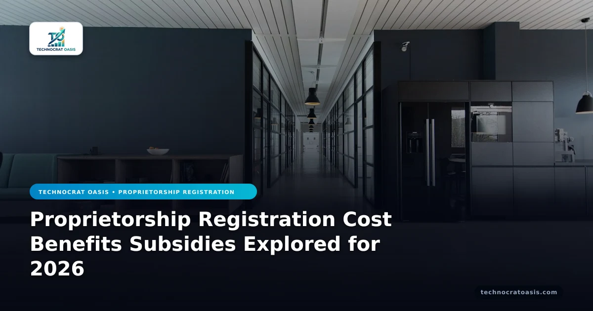 Proprietorship Registration Cost Benefits Subsidies Explored for 2026