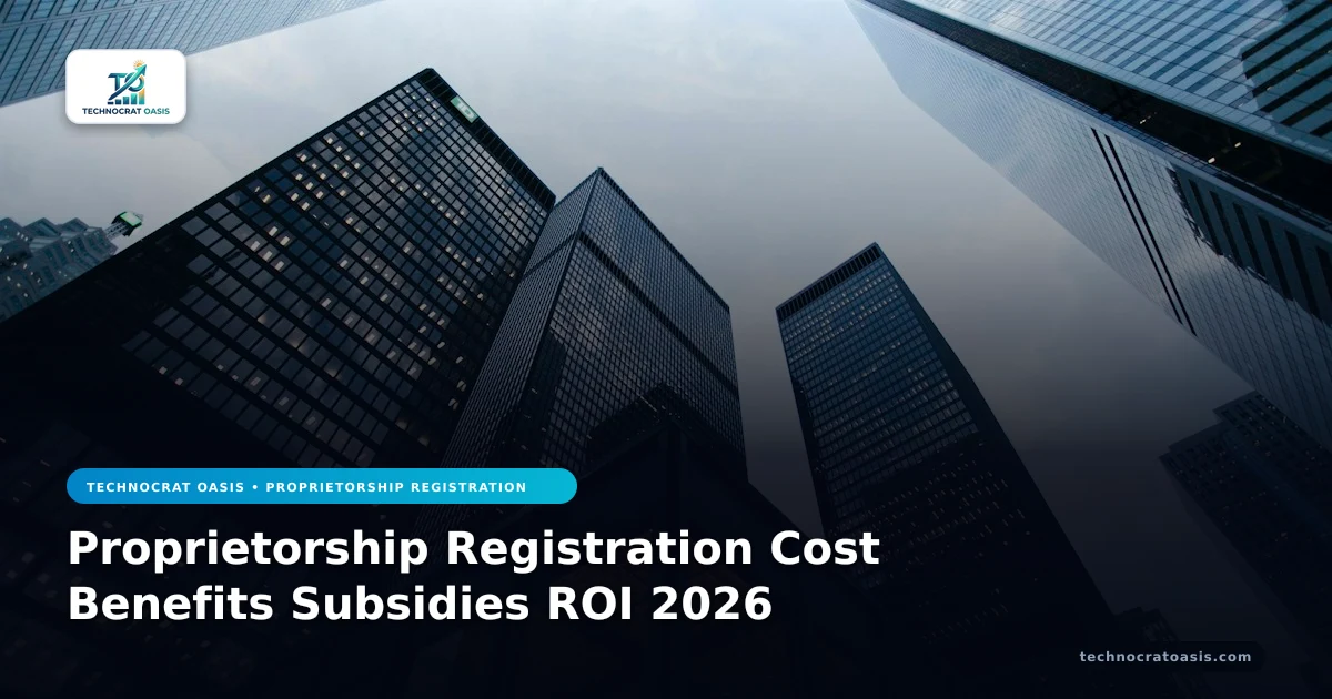 Proprietorship Registration Cost Benefits Subsidies ROI 2026