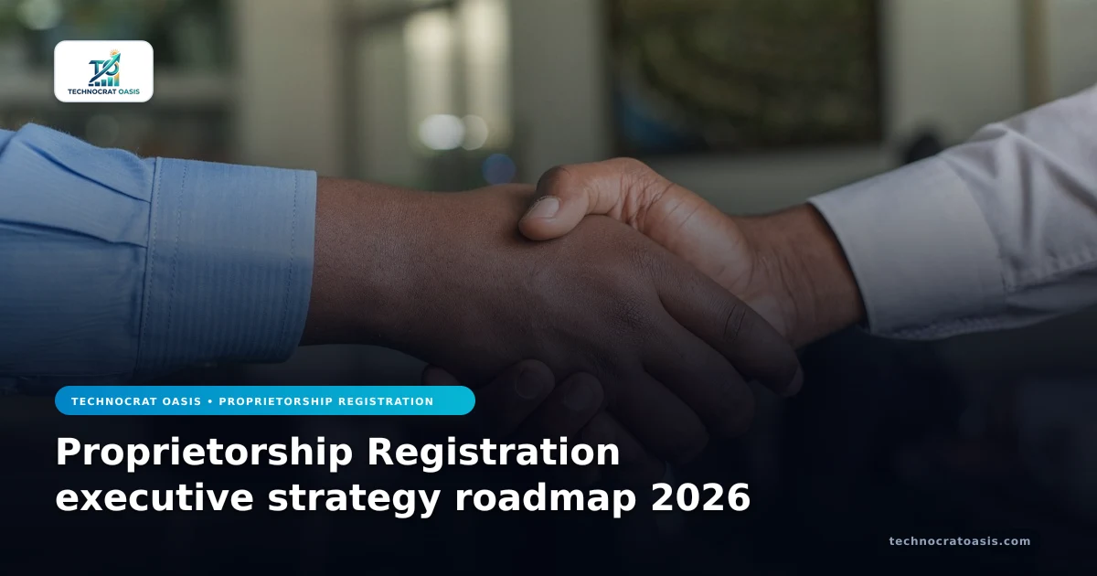 Proprietorship Registration executive strategy roadmap 2026