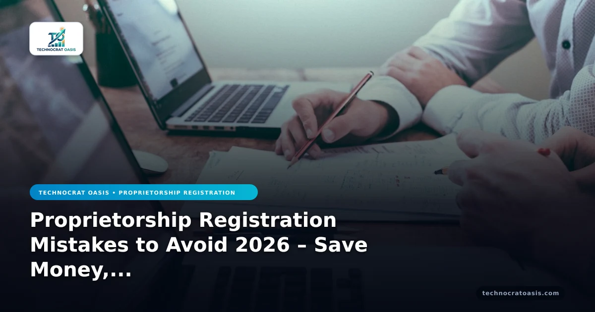 Proprietorship Registration Mistakes to Avoid 2026 – Save Money, Safe