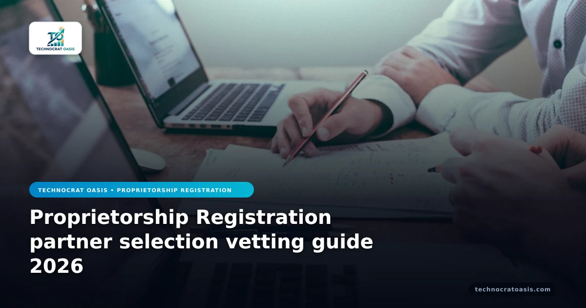 Proprietorship Registration partner selection vetting guide 2026