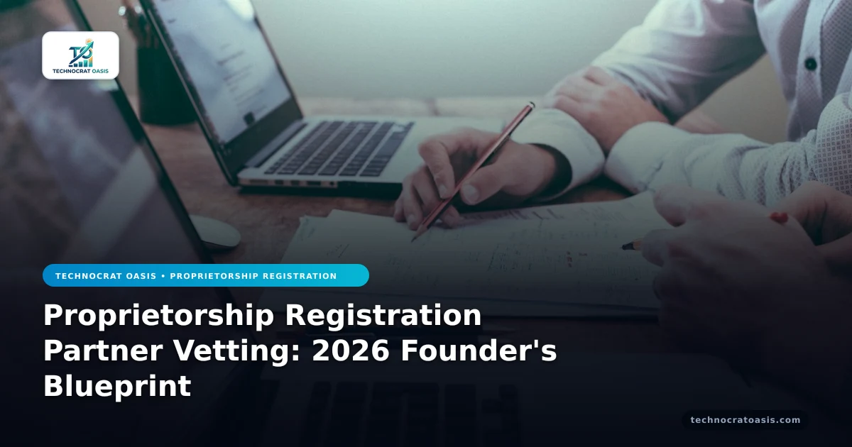 Proprietorship Registration Partner Vetting: 2026 Founder's Blueprint