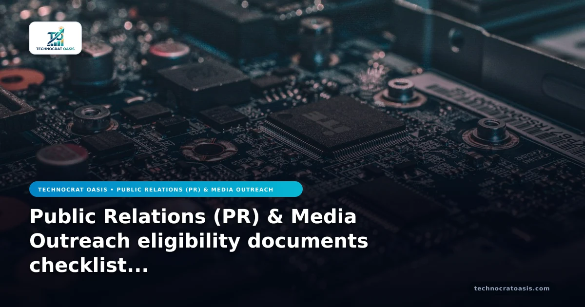 Public Relations (PR) & Media Outreach eligibility documents checklist for 2026