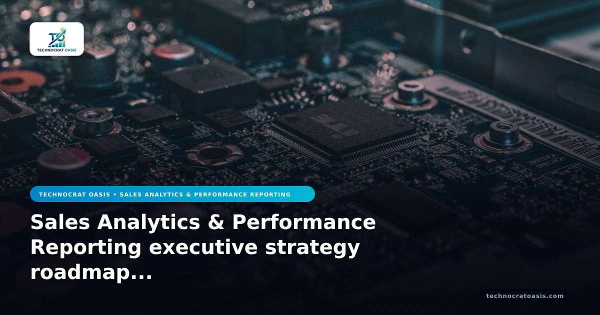 Sales Analytics & Performance Reporting executive strategy roadmap 2026