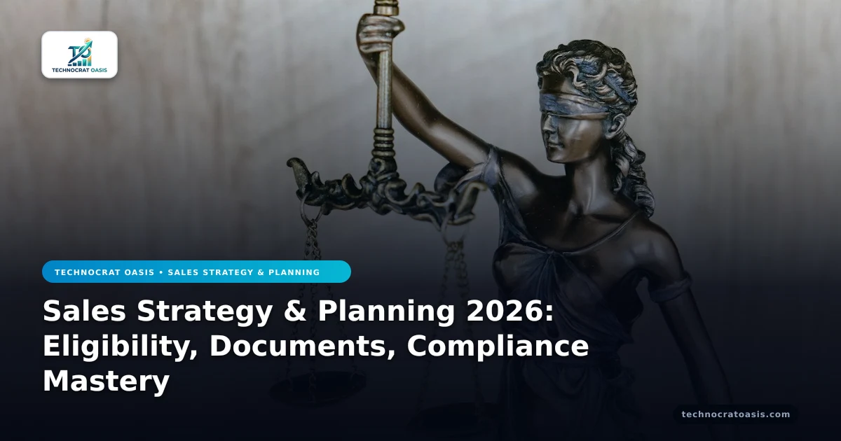 Sales Strategy & Planning 2026: Eligibility, Documents, Compliance Mastery