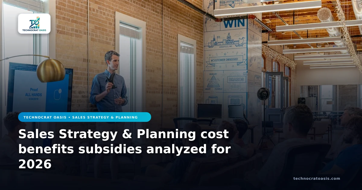 Sales Strategy & Planning cost benefits subsidies analyzed for 2026