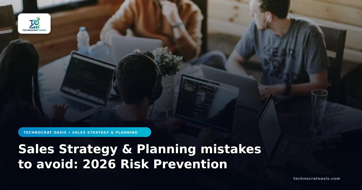 Sales Strategy & Planning mistakes to avoid: 2026 Risk Prevention
