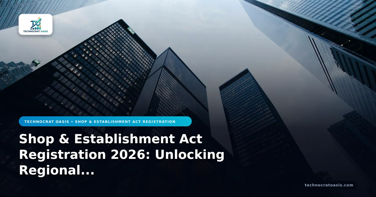 Shop & Establishment Act Registration 2026: Unlocking Regional Business Growth