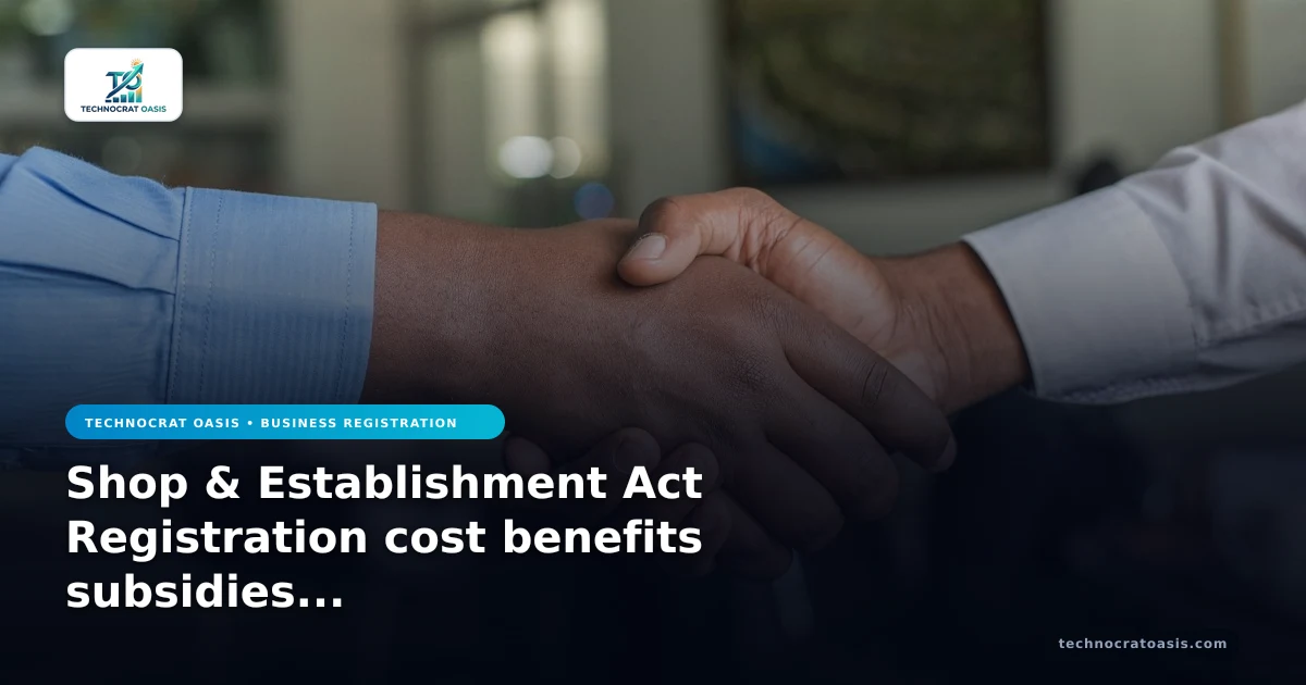 Shop & Establishment Act Registration cost benefits subsidies 2026