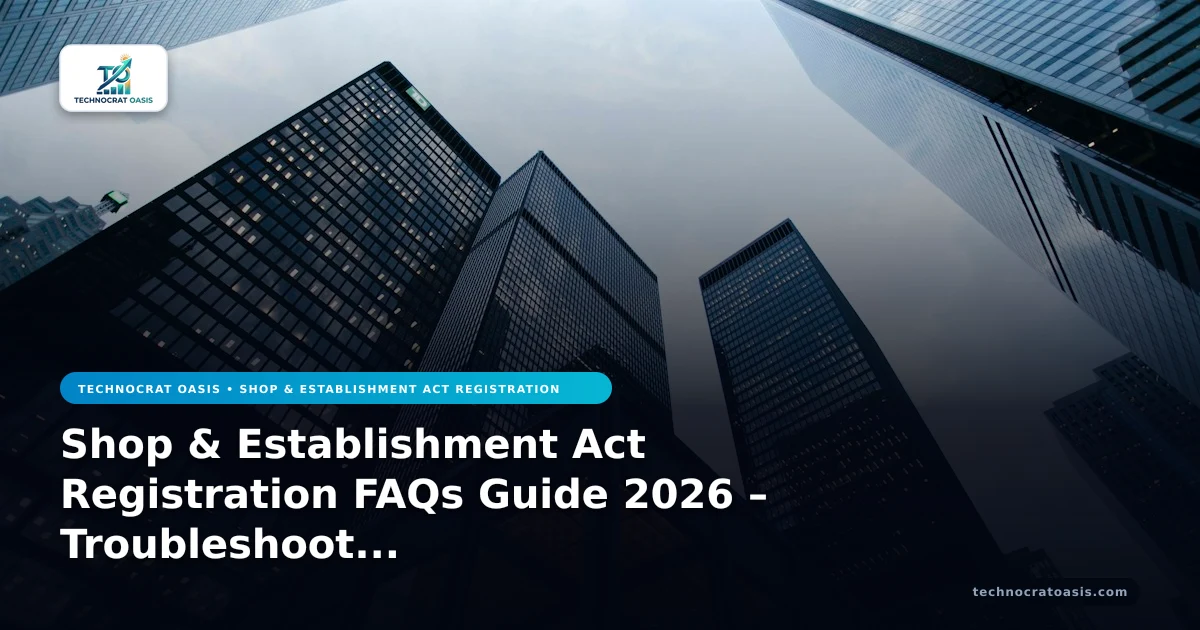 Shop & Establishment Act Registration FAQs Guide 2026 – Troubleshoot Tips
