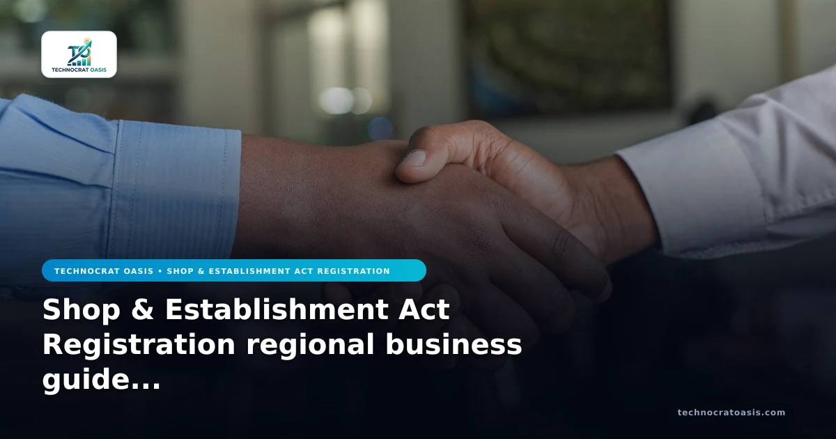 Shop & Establishment Act Registration regional business guide 2026