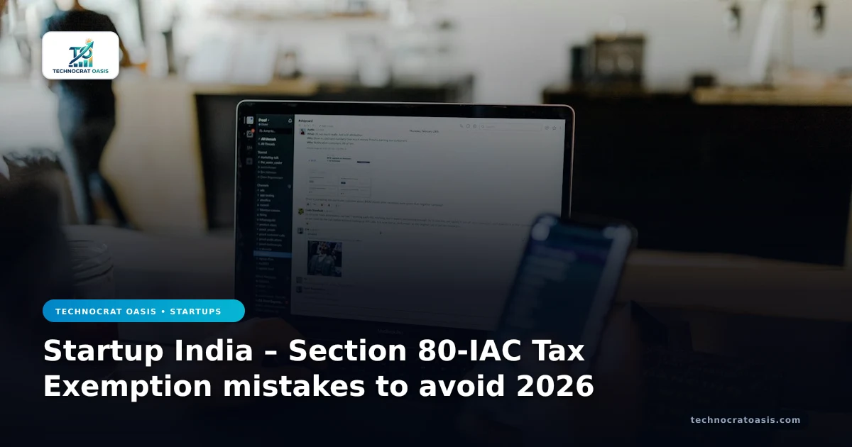 Startup India – Section 80-IAC Tax Exemption mistakes to avoid 2026