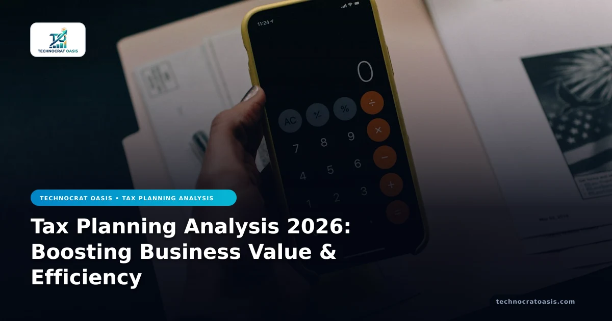 Tax Planning Analysis 2026: Boosting Business Value & Efficiency