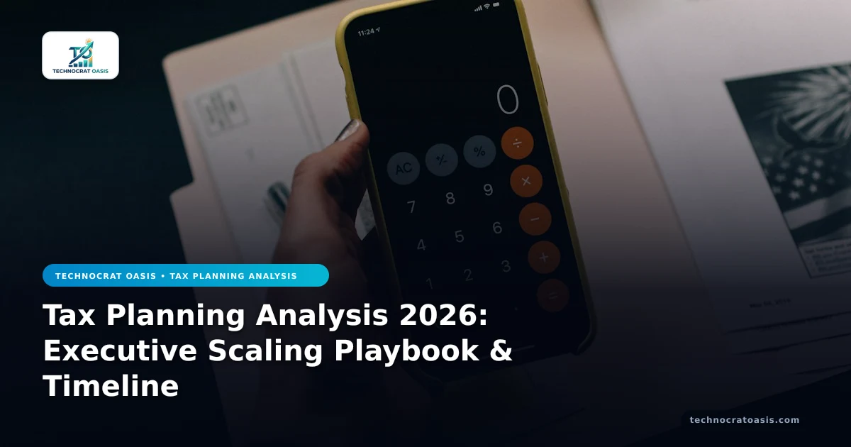 Tax Planning Analysis 2026: Executive Scaling Playbook & Timeline