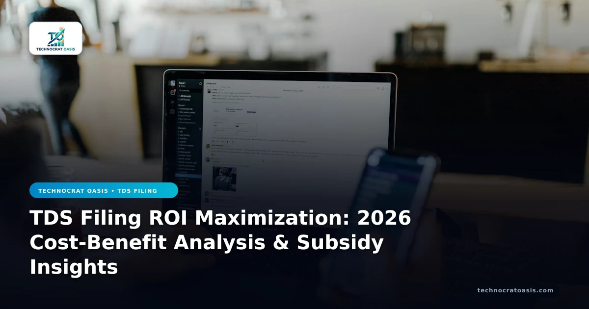 TDS Filing ROI Maximization: 2026 Cost-Benefit Analysis & Subsidy Insights